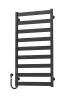 Рушникосушарка електрична Harmony П9 500х1000 Deffi фарбована сталь (Чорний, JD04, Ліве підключення) — Photo 7