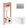 Готове рішення Qtap для ванної кімнати: підвісний унітаз Taurus Ultra Quiet 515×360×350 + комплект інсталяції Nest 4 в 1 (лінійна клавіша Satin) — Photo 7