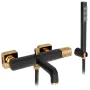 Змішувач для ванни та душу REA SALTO BLACK ROSE GOLD настінний з виливом * — Photo 5