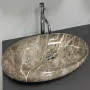 Умивальник (раковина) VBI VICENZA M BROWN STONE GLOSSY накладний — Photo 11