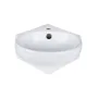 Комплект Qtap Leo N: Раковина підвісна кутова овальна 380x360x130 мм WHITE + Донний клапан PU02O — Photo 9