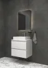 Тумба консольна біла STYLE 70cм з умивальником Kvadro 60см — Photo 5