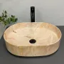 Умивальник (раковина) VBI VERONA 50 TRAVERTINE GLOSSY накладний — Photo 5