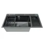 Мийка для кухні з нерж. сталі ZERIX ZH8245-SET-08 MICRO DECOR GRAPHITE (колір графіт) (ZM5594) — Photo 4