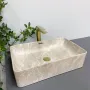 Умивальник (раковина) VBI ARABBA M BEIGE STONE MATT накладний — Photo 5