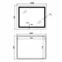 Дзеркало Lidz Kubis (KU2) 1200х800 з LED-підсвічуванням Touch, з антизапотіванням, з димером, рег. яскравості LDKUB120080049007 — Photo 11