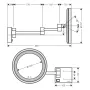 Косметичне дзеркало HANSGROHE ADDSTORIS 41790670, чорний — Photo 3