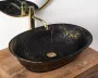 Умивальник (раковина) REA ROMA BLACK MARBLE MATТ накладний * — Photo 7