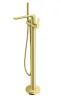 Змішувач для ванни KOHLMAN EXPERIENCE BRUSHED GOLD підлоговий * — Photo 4