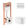 Готове рішення Qtap для ванної кімнати: підвісний унітаз Taurus Ultra Quiet 515×360×350 + комплект інсталяції Nest 4 в 1 (лінійна клавіша Chrome) — Photo 7