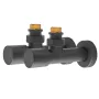 Комплект кранів для рушникосушки кутовий Koer KR.SET.535 BLACK - M1/2''xM1/2'' подовжений (KR5844) — Photo 6