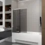 Шторка на ванну двоелементна Style 1000х1500мм chrome, скло 6мм europe grey — Photo 6