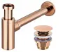 Сифон для раковини REA ROSE GOLD універсальний + CLICK-CLACK * — Photo 6