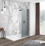 IMPRESE душевая стенка WALK-IN с профилем и держателем, 110*200см, хром, стекло тонированое — Photo 4