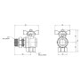 Кран кульовий &quot;Американка&quot; SD Plus кутовий 3/4&quot; ВЗ SD222W20 — Photo 4