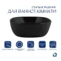 Комплект Qtap Kolibri: Раковина накладна 400x400x140 мм, Matt Black, квадратна + Донний клапан Pop-up PU03 — Photo 8