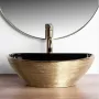 Умивальник (раковина) REA SOFIA BRUSHED GOLD BLACK накладний * — Photo 7