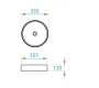 Round Arc умивальник на стільницю 355х355 мм — Photo 3