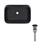 Комплект Qtap Scorpio: Раковина накладна прамокутна 550х390х120 мм Matt Black + Донний клапан PU03 — Photo 6