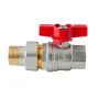Кран з американкою Koer Extreme KE.227-20 - 3/4" ручка "метелик" червона (KR5766) — Photo 6
