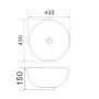 Раковина накладна Mixxus Premium ELLIPSE-0205 430х430х175mm з переливом (MP6530) — Photo 12