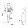 Лійка для ручного душу Qtap Rucni 130 мм округла QTRUCA133O3KCW Chrome — Photo 4