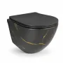 Підвісний унітаз VBI VULCANO BLACK MARBLE MATT TORNADO — Photo 5