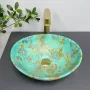 Умивальник (раковина) VBI PARMA MARBLE GREEN MATT накладний — Photo 9