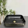 Умивальник (раковина) VBI PALERMO BLACK STONE MATT накладний — Photo 9