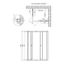 Душова кабіна Lidz Wiezak SC120x80.SAT.LOW.L, скло Linie 4 мм без піддона — Photo 8