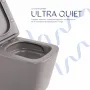 Унітаз підвісний Tern Ultra Quiet 490×365×325 мм, Stone Grey, з сидінням Slim Duroplast / Soft-close / Quick Release QT17332303ASSG Qtap — Photo 12