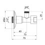 Кран приладовий буксовий Icma 1/2&quot; х3/8&quot; кутовий №519 — Photo 4