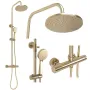 Душовий гарнітур REA PAROT BRUSHED GOLD матове золото з термостатом — Photo 6