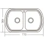 Мийка кухонна Zerix Z7749-08-180E (Satin) (ZM0565) — Photo 3