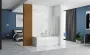 Шторка для ванни REA ELEGANT 70 BRUSHED GOLD постійна — Photo 10