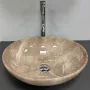 Умивальник (раковина) VBI PARMA DARK BROWN STONE GLOSSY накладний — Photo 6