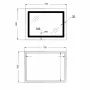 Дзеркало Lidz Kubis (KU2) 700х500 з LED-підсвічуванням Touch, з антизапотіванням, з димером, рег. яскравості LD78LF90448486 — Photo 8