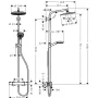 Crometta S Душова система Showerpipe 240 1jet, EcoSmart, 9 л/хв, хром — Photo 3