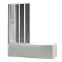 Шторки скляні на ванну складні Koer SR BS07-80x140-TR-01 прозоре скло Easy Clean 4мм, хром (KR5948) — Photo 21