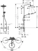 CROMA SELECT S душова система Showerpipe 280, 1jet, з термостатом, з ручним душем Raindance Select S 120, 3jet, полiроване золото — Photo 3