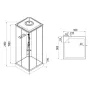 Душовий бокс Lidz Kubis SB90x90.SAT.LOW.GR, скло тоноване 4 мм — Photo 6