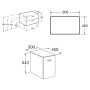 VICTORIA BASIC MODULAR комплект 89см: тумба 59см под накладной умывальник ; модуль 30см с дверцей; столешница89 см; цвет:белый/белый/дуб — Photo 4