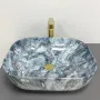 Умивальник (раковина) VBI BERGAMO BLUE TOURMALINE GLOSSY накладний — Photo 5