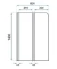 Шторка для ванни REA AGAT-2 80 BRUSHED GOLD складана — Photo 11