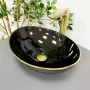 Умивальник (раковина) VBI PARMA BLACK GOLD EDGE накладний — Photo 5