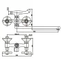 Змішувач для ванни Haiba Dominox 140 (HB0064) — Photo 3