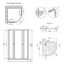 Душова кабіна Lidz Latwa SC90x90.SAT.LOW.GR, скло тоноване 4 мм — Photo 11