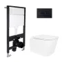 Готове рішення Qtap для ванної кімнати: підвісний унітаз Crow Rimless 485x340x330 + комплект інсталяції Standard (лінійна клавіша Black) — Photo 6
