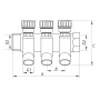 Колектор вентильний з фитингом Koer KR.1124-4 1"x4 ways (KR2834) — Photo 5