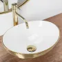 Умивальник (раковина) REA SOFIA BRUSHED GOLD WHITE накладний * — Photo 8